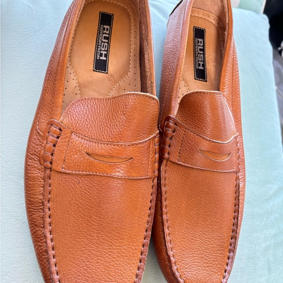 Size 12 cognac leather penny loafers - Picture 3 of 9